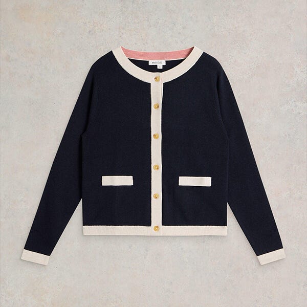 White Stuff Charlotte Cardigan Navy Multi