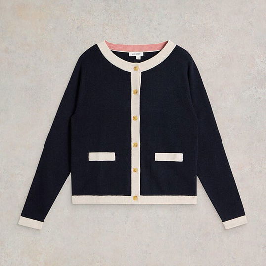 White Stuff Charlotte Cardigan Navy Multi