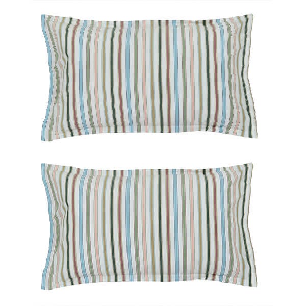 Land & Shore Barrow Stripe Oxford Pillowcase Pair Multi