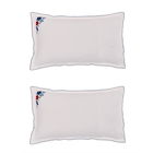 Land & Shore Fia Oxford Pillowcase Pair Blue Red