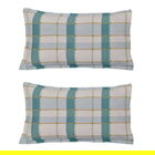 Land & Shore Rathlin Check Oxford Pillowcase Pair Green
