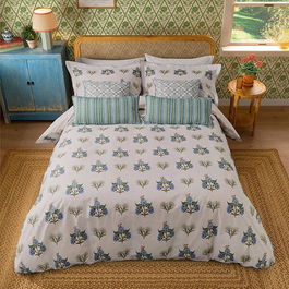 Joules Chintz Floral Duvet Cover Single Blue Creme