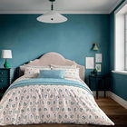 Land & Shore Ella`s Cross-Stitch Duvet Cover Super King Size Green