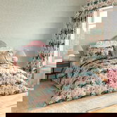Sanderson Enys Garden Duvet Cover Super King Size Blush & Jade