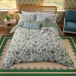 Joules Festival Pheasants Duvet Cover King Size Green