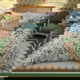Joules Festival Pheasants Duvet Cover Super King Size Green