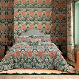 Morris & Co Helena Duvet Cover Double Peach Teal