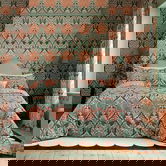 Morris & Co Helena Duvet Cover King Size Peach Teal