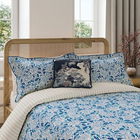 V&A Ornamental Bloom Duvet Cover Super King Size Indigo