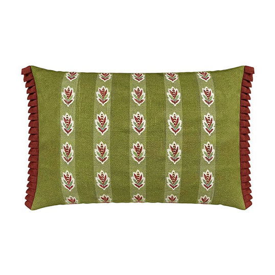 Sanderson April`s Garden Cushion 60cm x 40cm Olive & Mulberry