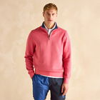 Joules Mens Pink Alistair Quarter Zip Cotton Sweatshirt